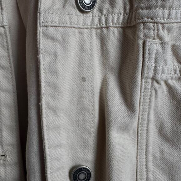 FREE PEOPLE Opal Swing Denim Jacket Cream Ecru - Picture 6 of 9
